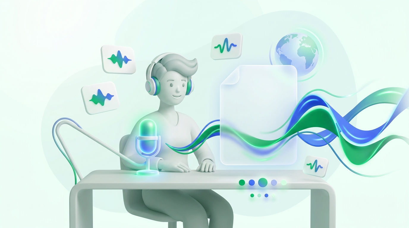 AI text to speech generator workspace